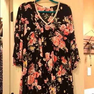 Black floral dress